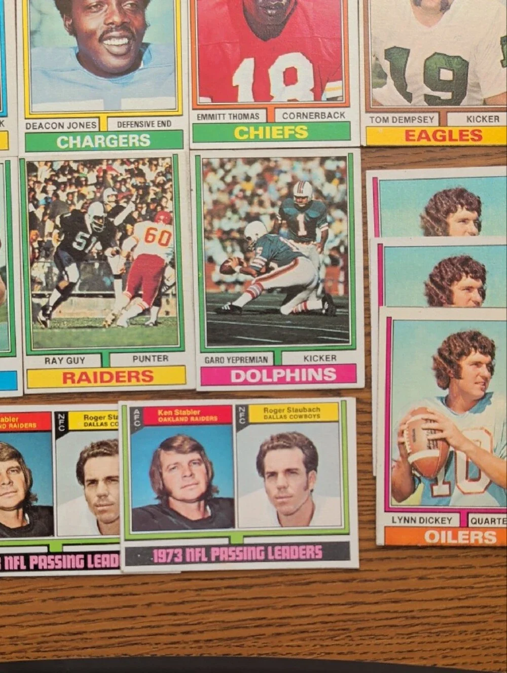 Vintage 1973 NFL Football Card Lot - Multi Team - Picture 5 of 8
